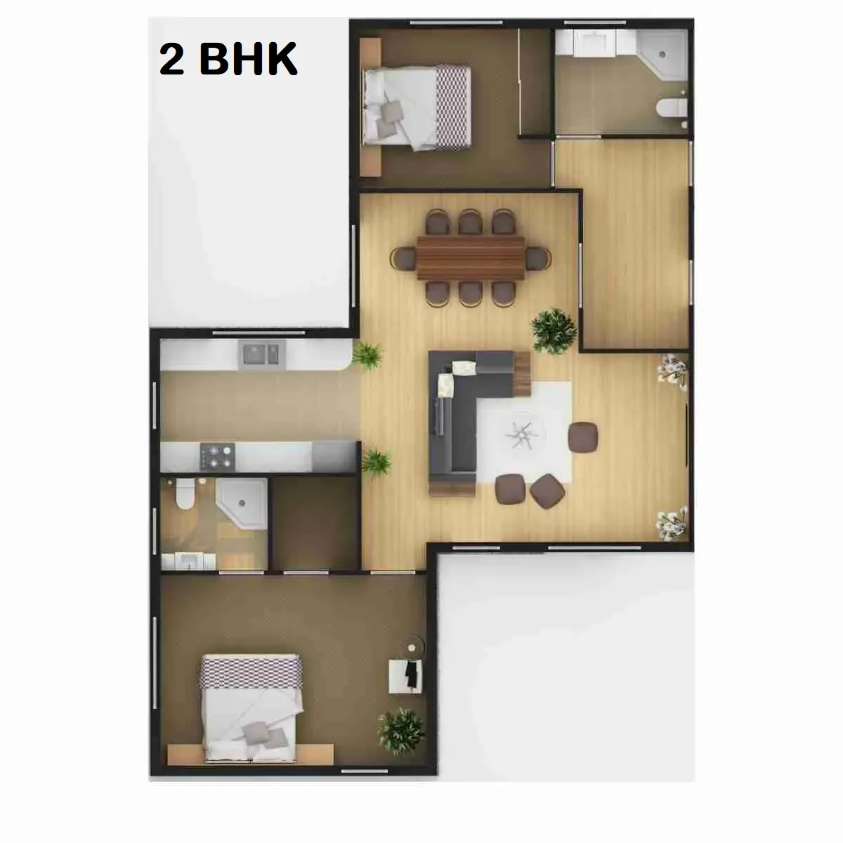 Proviso The Notch Growth Sector Unit plan - 643 sq.ft.